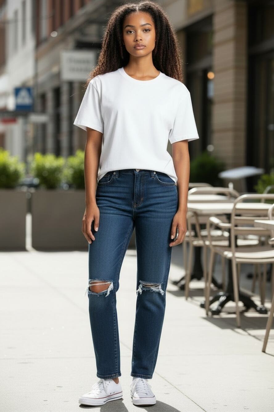 Topshop Dad Jeans Distressed Grunge 90's Style Streetwear 8/30 NWT Button Fly